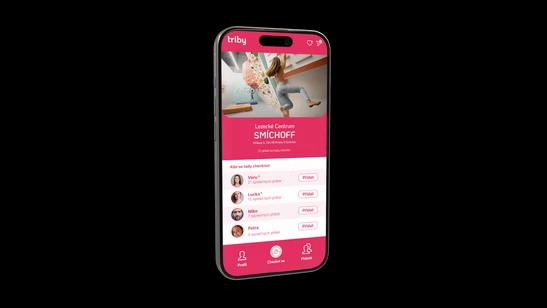 Triby mobile app with social features